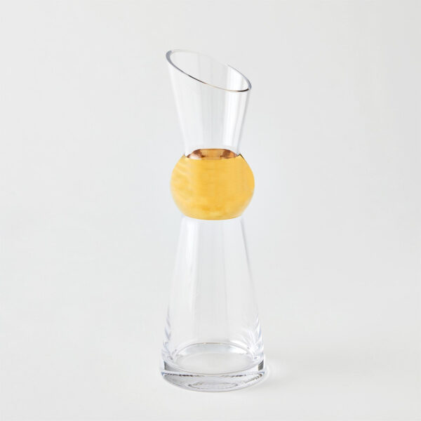 Large Metallic Orb Carafe