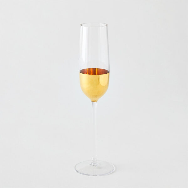 Metallic Orb Champagne Flute