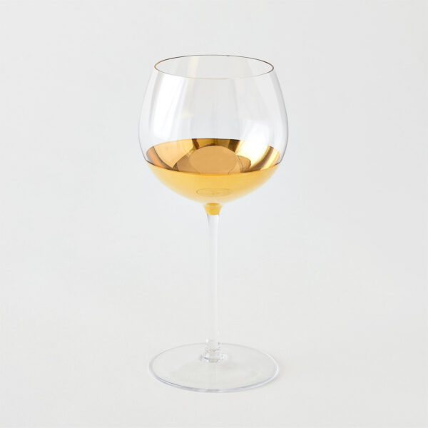 Metallic Orb Wine Glass