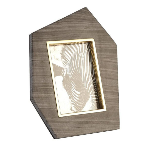 Brass Frame Grey Stone Photo Frame