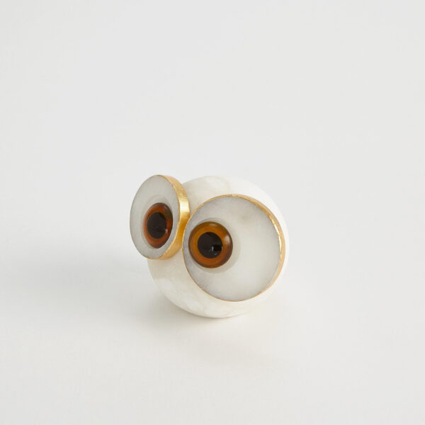 Alabaster Big Eyed Owl