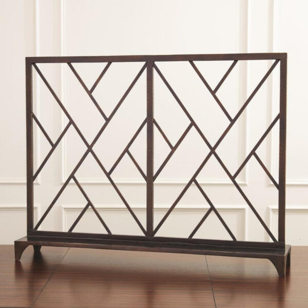 Chinoise Fret Fireplace Screen