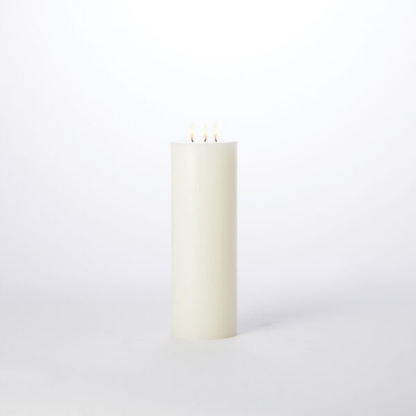 Unscented Three Wick Pillar Candle