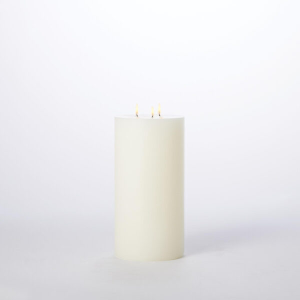 Unscented Three Wick Pillar Candle