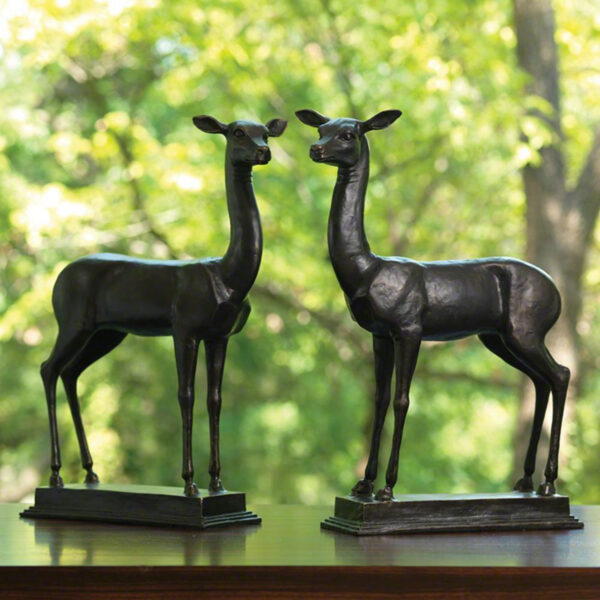 Pair of Small Fawn Sculpture