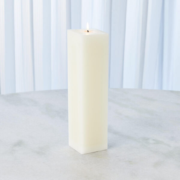 Unscented Square Pillar Candle