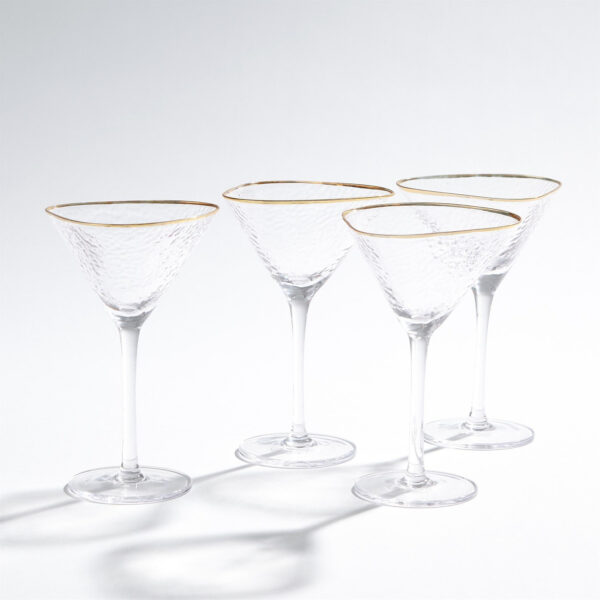 Hammered Martini Glasses, Set/4