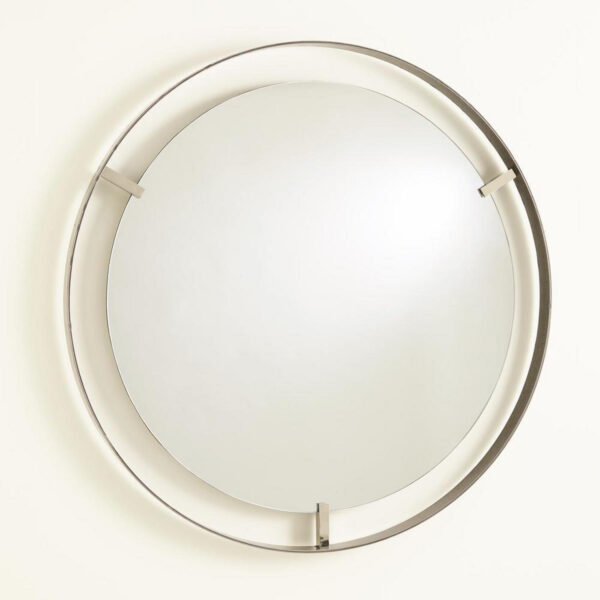 Floating Mirror with Natural Iron Rim/Nickel Clips
