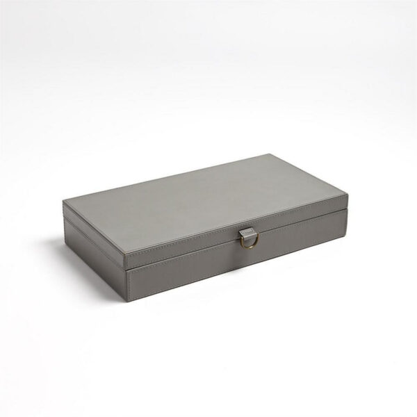 Marbled Leather D-Ring Box