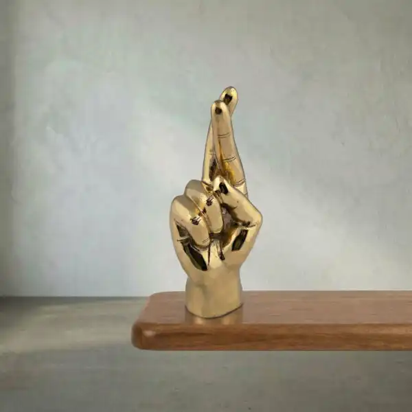 Fingers Crossed Sculpture