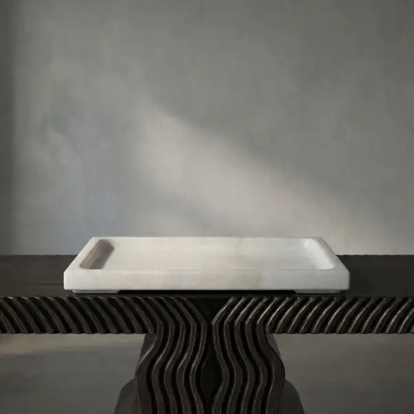 White Stone Tray