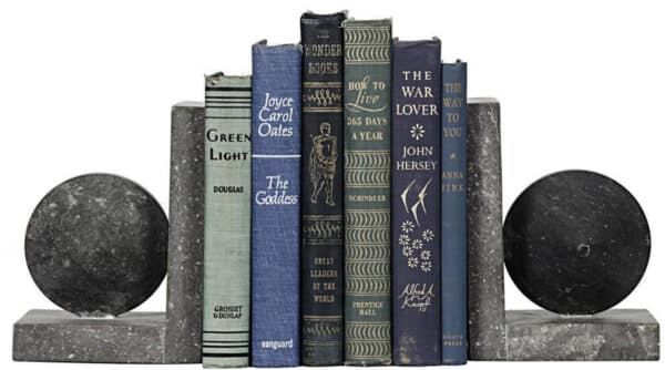 Black Marble Bookends