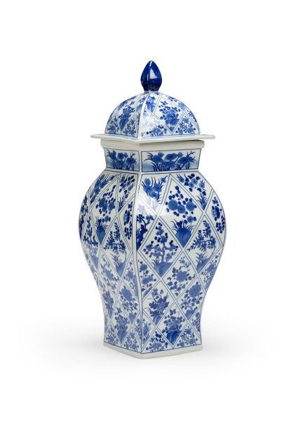 Blue & White Covered Vase