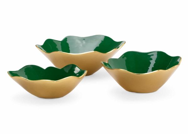 Emerald Enameled Bowls