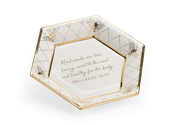 Honeycomb Bee Verse Plate W