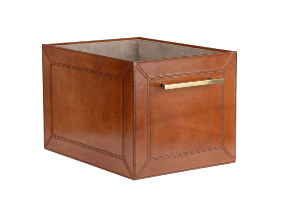 Leather Storage Cube