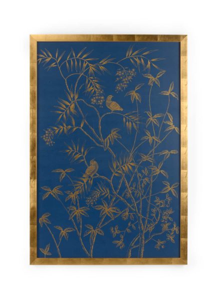 Gold Buckhead Panel on Blue