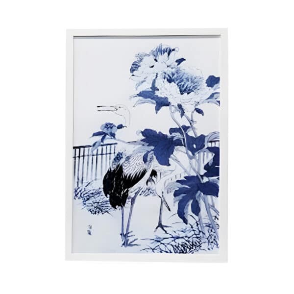 Blue and White Asian Garden