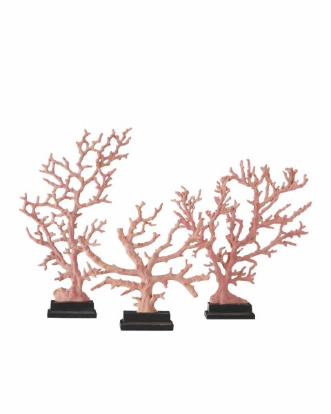 Large Red Coral Branches, Set of 3