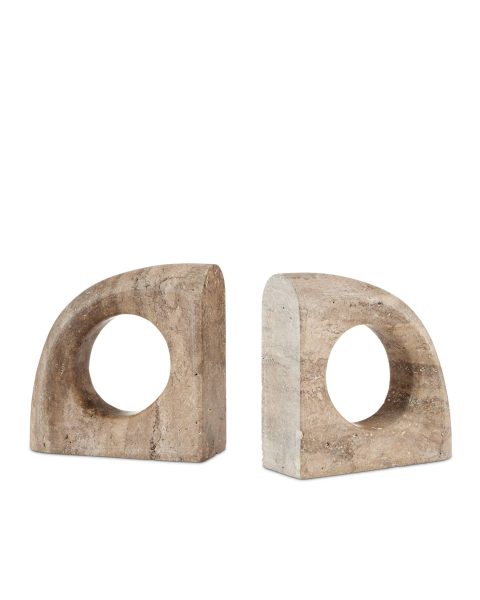 Russo Travertine Objects, Set of 2