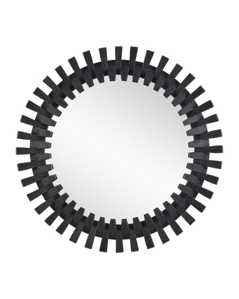 Diza Round Mirror - Black