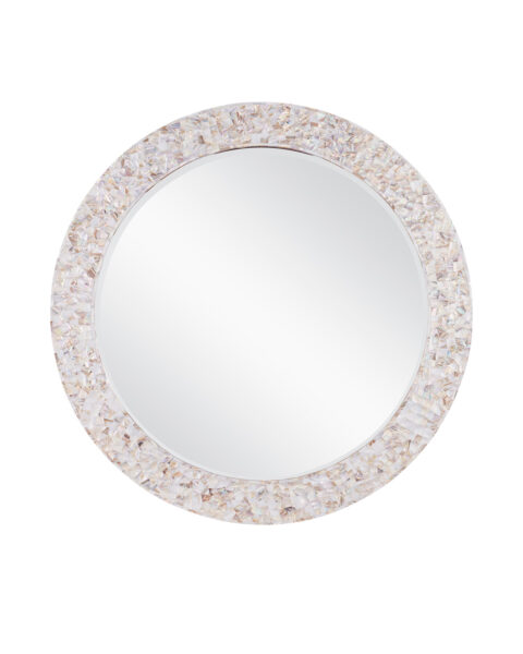 Uma Mother of Pearl Round Mirror