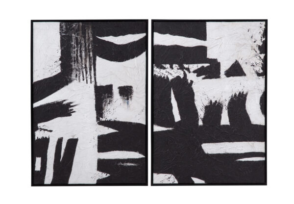 Black & White Canvas Art, Set of 2