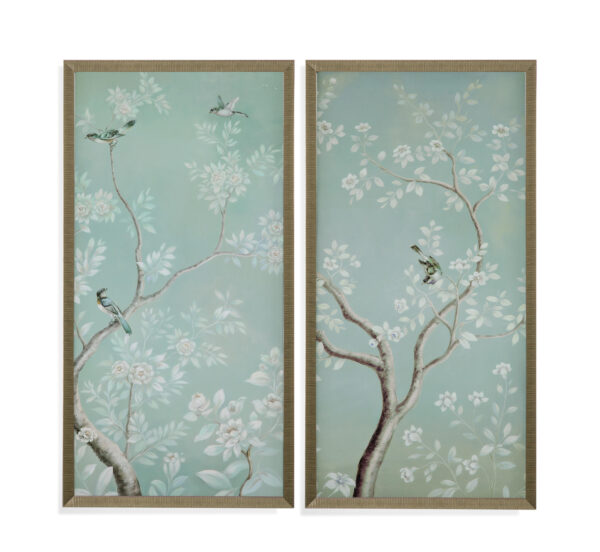 Birds & Flowers Wall Art, Set of 2