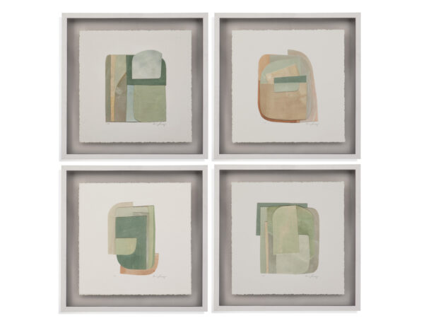 Color Structure Wall Art, Set of 4