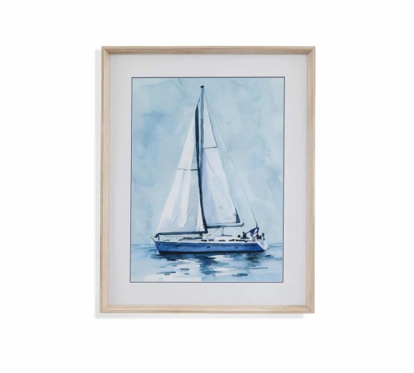 Lone Sailboat Framed Print