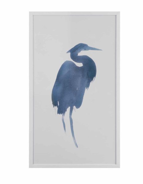 Heron in Blue Framed Print