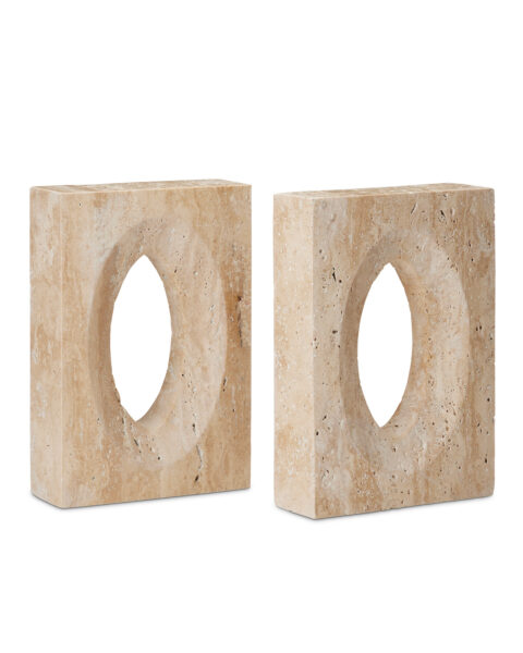 Demi Bookends, Set of 2 - Natural