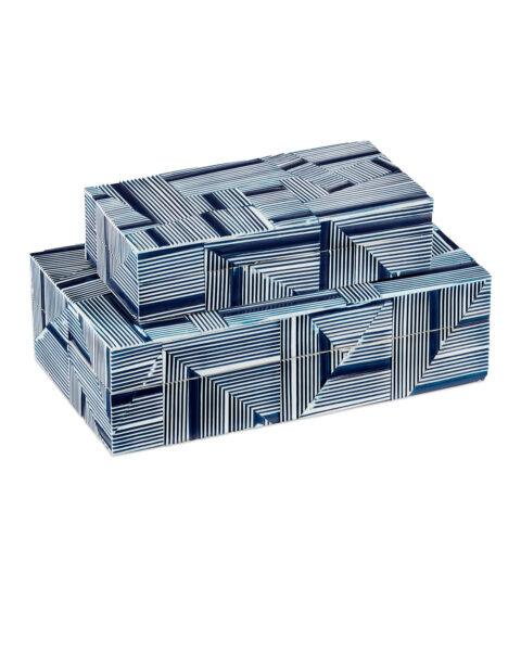 Cade Blue Boxes, Set of 2