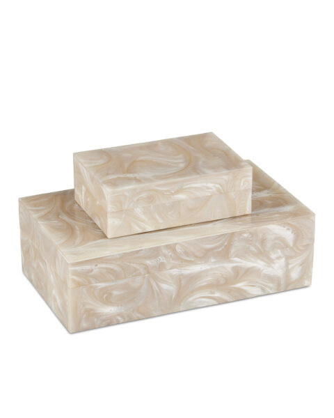 Perlas Swirl Boxes, Set of 2