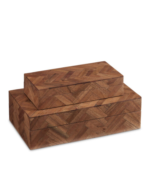 Alfeo Wood Boxes, Set of 2