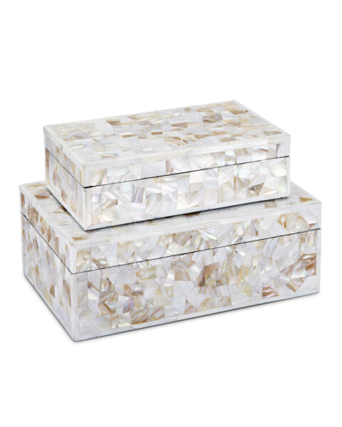 Uma Mother of Pearl Boxes, Set of 2