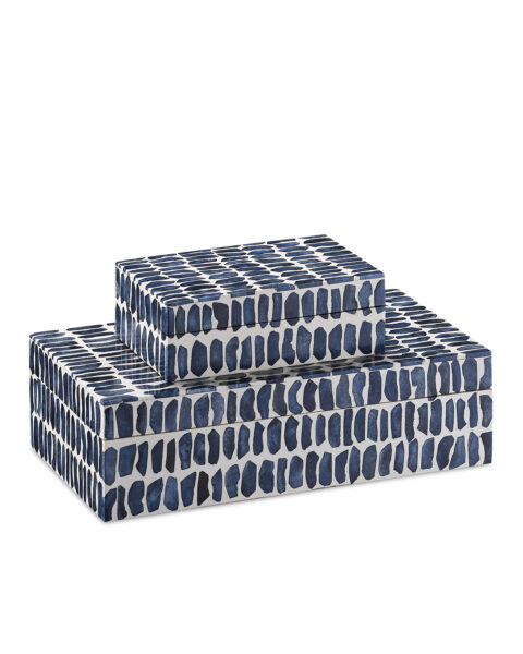 Indigo Boxes, Set of 2
