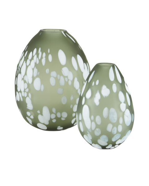 Hana Green Vases, Set of 2