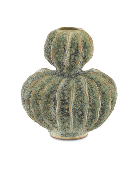 Sunken Boat Double Gourd Green Vase