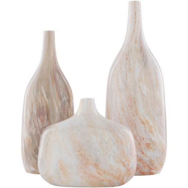 Marble Vases, Set of 3