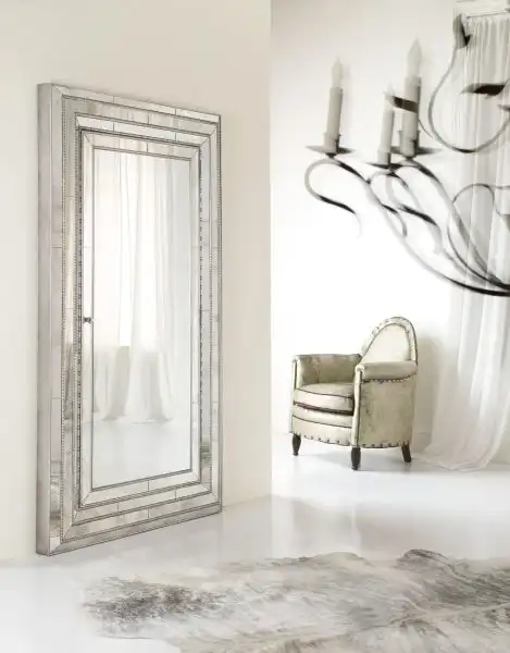 Glamour Floor Mirror w/ Jewelry Armoire Storage