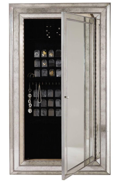 Glamour Floor Mirror w/ Jewelry Armoire Storage