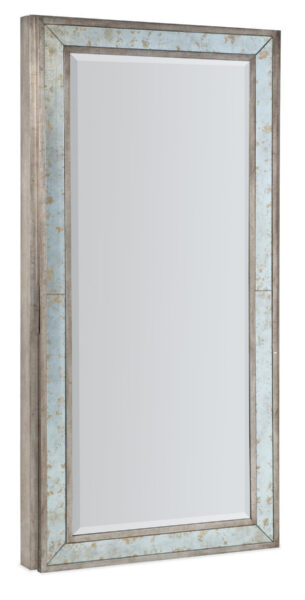 Melange McAlister Floor Mirror w/ Jewelry Storage