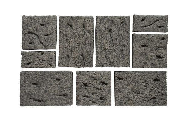 Etched Rock Puzzle Wall Tiles, Set/9