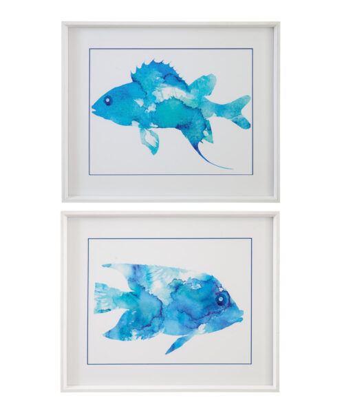 Watercolor Fish Framed Print