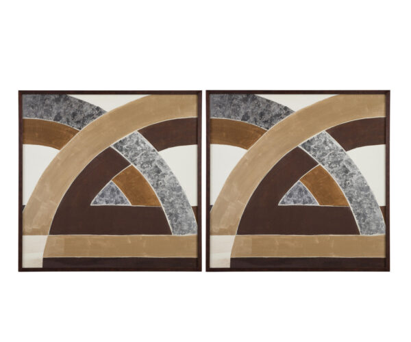 Neutral Geometry Framed Print