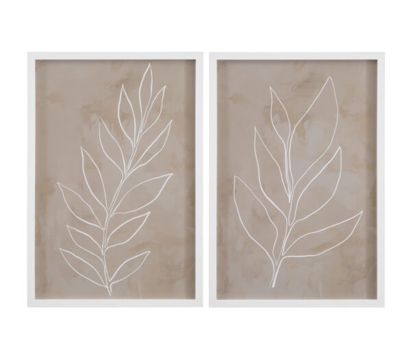 Leaf Line Art Framed Print