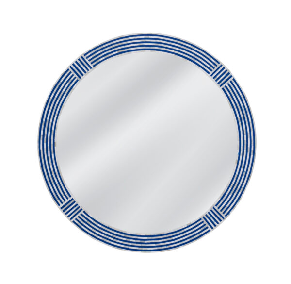 Blue Circle Wall Mirror