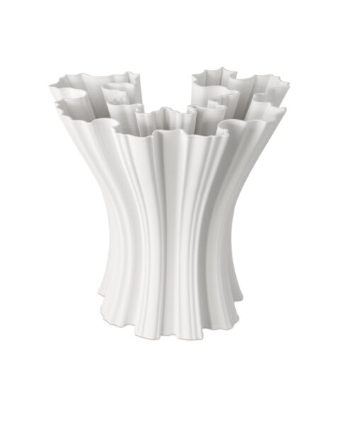 Godet White Vase