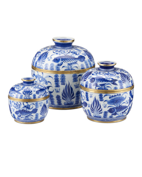 Blue & White Rice Tureen, Set of 3